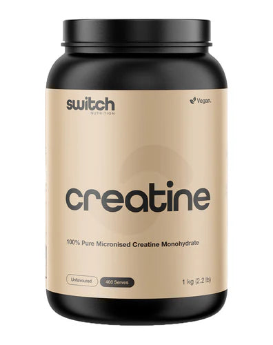 100% Micronised Creatine Monohydrate by Switch Nutrition 1KG (400 Serves)