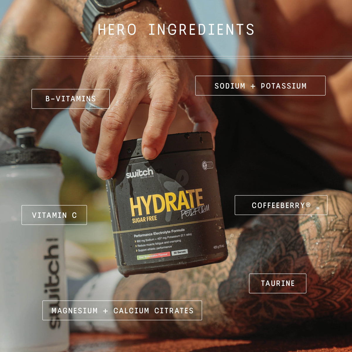 Switch Nutrition Hydrate Perform Sugar Free (50 Serves)