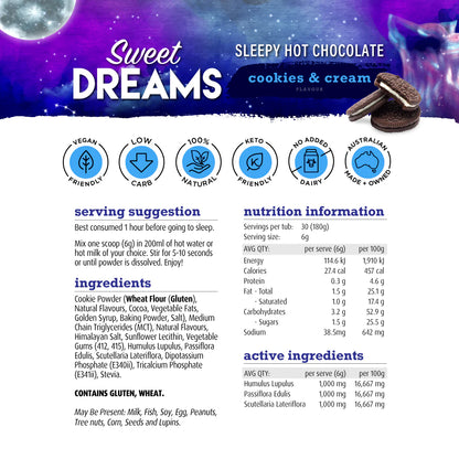 White Wolf Sweet Dreams Sleepy Hot Chocolate (30 Serves)