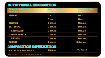 TSA - TXA L-Carnitine 60g (30 Serves)