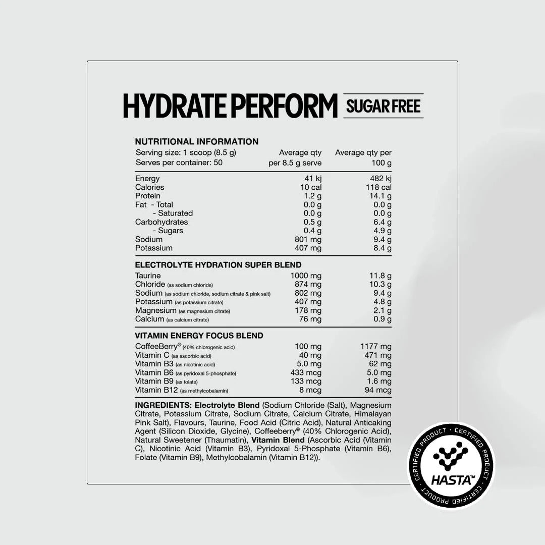 Switch Nutrition Hydrate Perform Sugar Free (50 Serves)