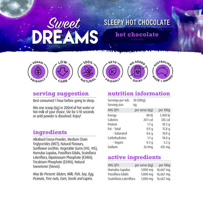 White Wolf Sweet Dreams Sleepy Hot Chocolate (30 Serves)