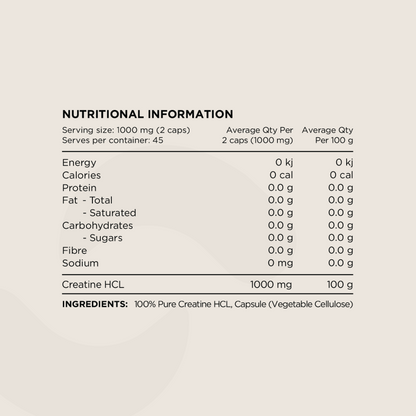 Switch Creatine HCL Capsules (45 Serves)
